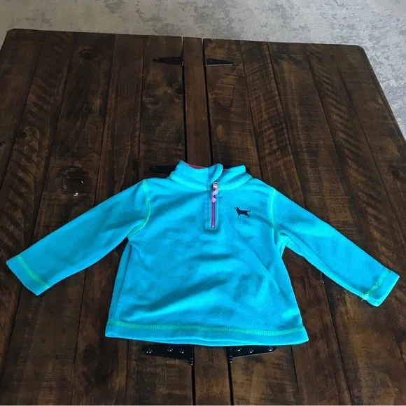 The Black Dog Kids Blue Quarter-Zip Fleece Pullover Size 18 months - Picture 6 of 12